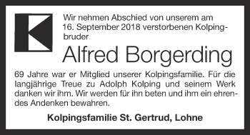 Anzeige von Alfred Borgerding von OM-Medien