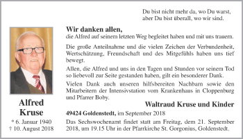 Anzeige von Alfred Kruse von OM-Medien