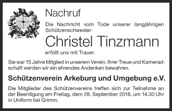 Anzeige von Christel Tinzmann von OM-Medien