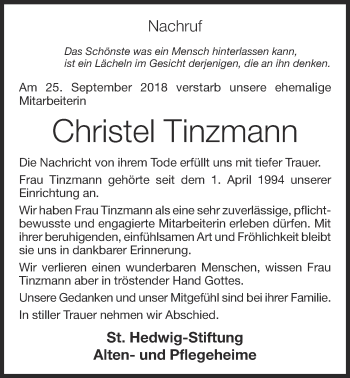 Anzeige von Christel Tinzmann von OM-Medien