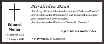 Anzeige von Eduard Meiler von OM-Medien