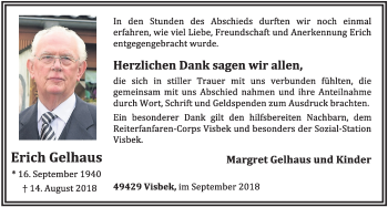 Anzeige von Erich Gelhaus von OM-Medien