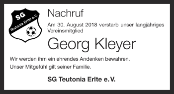 Anzeige von Georg Kleyer von OM-Medien