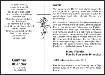 Anzeige von Günther Iffländer von OM-Medien