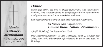 Anzeige von Maria Lüttmer-Strothmann von OM-Medien