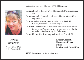 Anzeige von Ulrike Osterhus von OM-Medien