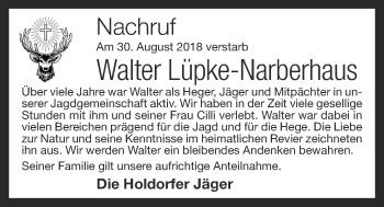 Anzeige von Walter Lüpke-Narberhaus von OM-Medien