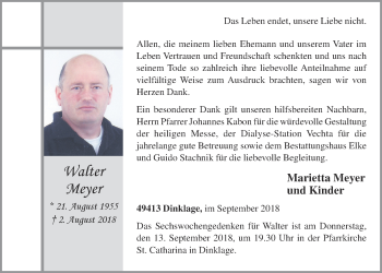 Anzeige von Walter Meyer von OM-Medien