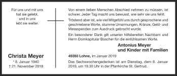 Anzeige von Christa Meyer von OM-Medien