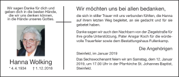 Anzeige von Hanna Wolking von OM-Medien
