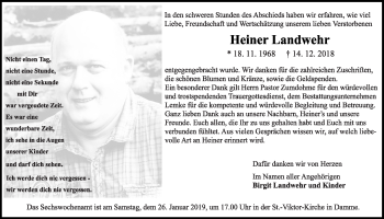 Anzeige von Heiner Landwehr von OM-Medien