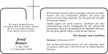 Anzeige von Josef Römer von OM-Medien