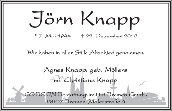Anzeige von Jörn Knapp von OM-Medien