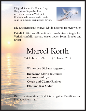 Anzeige von Marcel Korth von OM-Medien