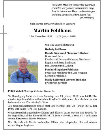 Anzeige von Martin Feldhaus von OM-Medien