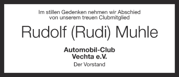 Anzeige von Rudolf Muhle von OM-Medien