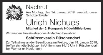 Anzeige von Ulrich Niehues von OM-Medien