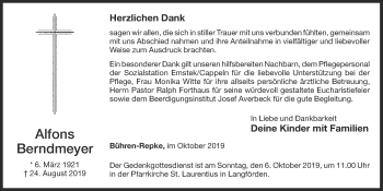 Anzeige von Alfons berndmeyer von OM-Medien