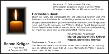 Anzeige von Benno Kröger von OM-Medien