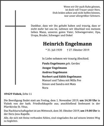 Anzeige von Heinrich Engelmann von OM-Medien