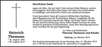 Anzeige von Heinrich Themann von OM-Medien