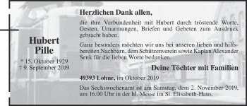 Anzeige von Hubert Pille von OM-Medien