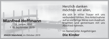 Anzeige von Manfred Hoffmann von OM-Medien