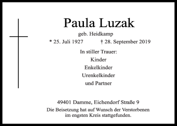 Anzeige von Paula Luzak von OM-Medien