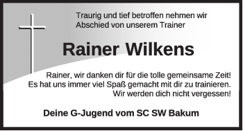 Anzeige von Rainer Wilkens von OM-Medien
