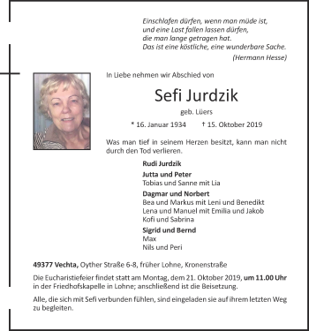 Anzeige von Sefi Jurdzik von OM-Medien