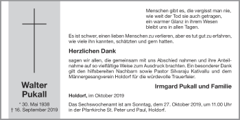 Anzeige von Walter Pukall von OM-Medien