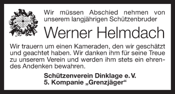 Anzeige von Werner Helmdach von OM-Medien