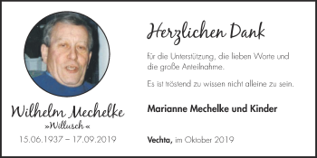 Anzeige von Wilhelm Mechelke von OM-Medien