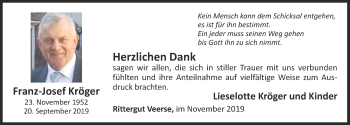 Anzeige von Franz-Josef Kröger von OM-Medien