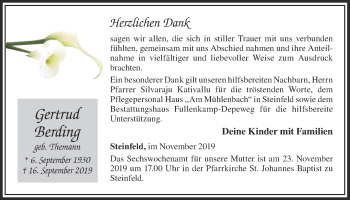 Anzeige von Gertrud Berding von OM-Medien