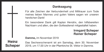 Anzeige von Heinz Scheper von OM-Medien