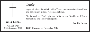 Anzeige von Paula Luzak von OM-Medien