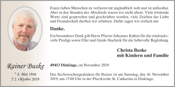 Anzeige von Rainer Buske von OM-Medien