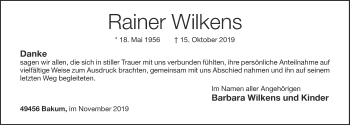 Anzeige von Rainer Wilkens von OM-Medien