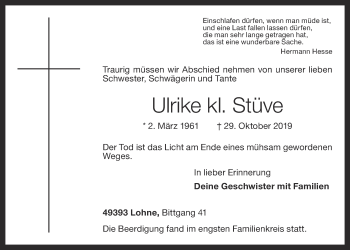 Anzeige von Ulrike kl.Stüve von OM-Medien