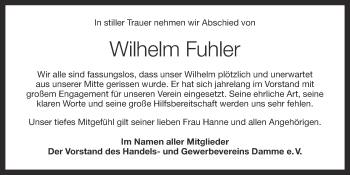 Anzeige von Wilhelm Fuhler von OM-Medien