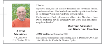 Anzeige von Alfred Niemöller von OM-Medien