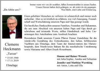 Anzeige von Clemens Heckmann von OM-Medien