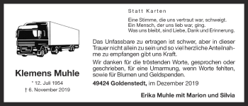 Anzeige von Klemens Muhle von OM-Medien