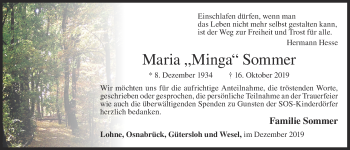 Anzeige von Maria Sommer von OM-Medien