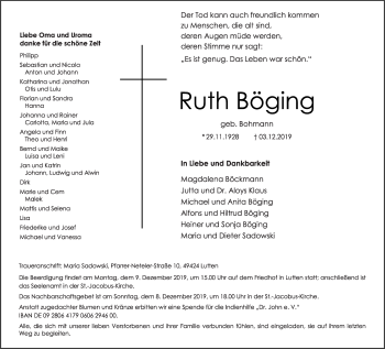 Anzeige von Ruth Böging von OM-Medien