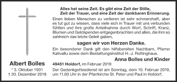 Anzeige von Albert Bolles von OM-Medien