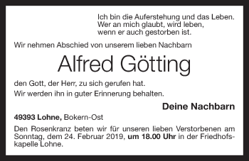 Anzeige von Alfred Götting von OM-Medien