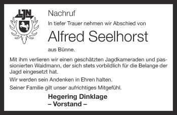Anzeige von Alfred Seelhorst von OM-Medien