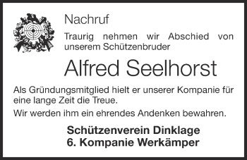 Anzeige von Alfred Seelhorst von OM-Medien